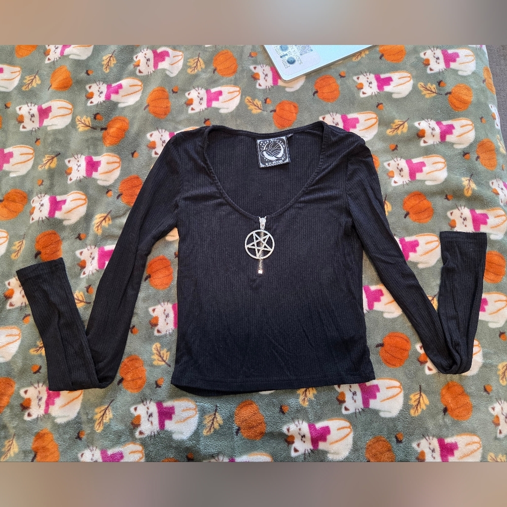 Killstar Long Sleeve Pentagram Top